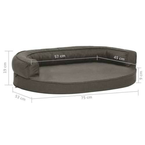 Ergonomski madrac za pse 75 x 53 cm izgled platna tamnosivi - Tamno siva 75 x 53 cm Cijena