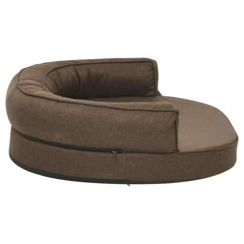 Ergonomski madrac za pse 90 x 64 cm izgled platna smeđi Cijena