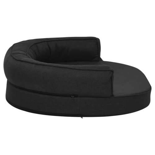 Ergonomski madrac za pse 75 x 53 cm izgled platna crni - Crna 75 x 53 cm Cijena