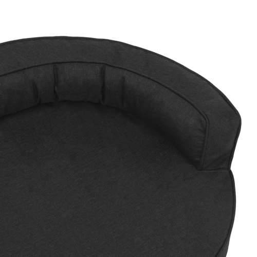 Ergonomski madrac za pse 75 x 53 cm izgled platna crni - Crna 75 x 53 cm Cijena