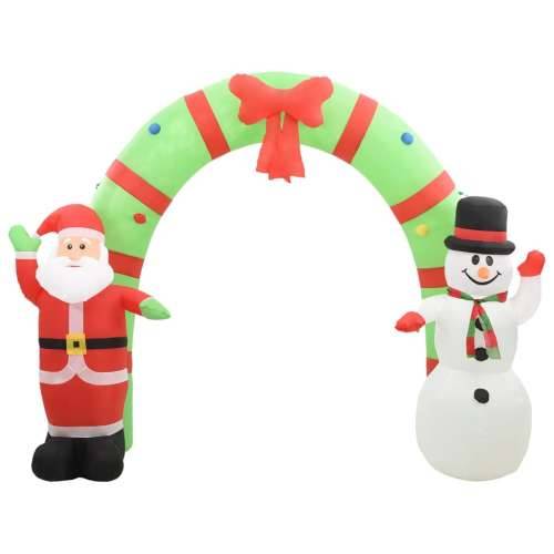 Ukrasni Djed Mraz i snjegović na napuhavanje s lukom LED 223 cm Cijena