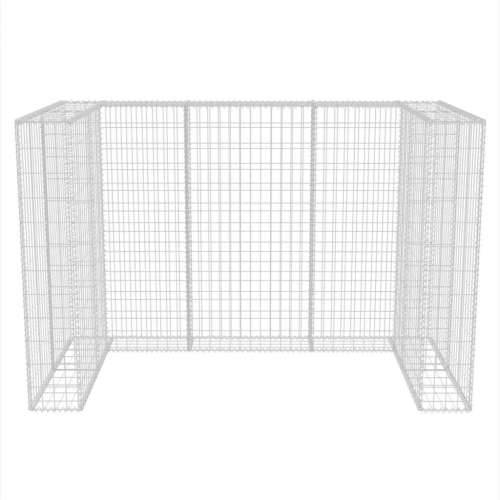 Gabionska ograda za dvije kante za otpad čelična 180x100x120 cm Cijena
