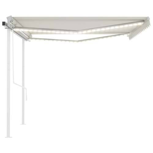 Automatska tenda sa senzorom za vjetar LED 4x3 m krem - Krema 4 x 3 m 1 Cijena