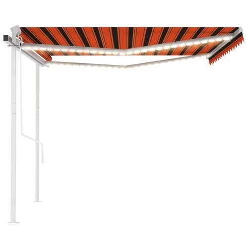 Automatska tenda sa senzorom LED 4,5 x 3 m narančasto-smeđa - Šareni 4.5 x 3 m 1 Cijena