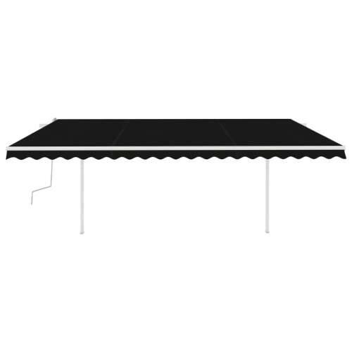 Tenda na ručno uvlačenje sa stupovima 5 x 3,5 m antracit - Antracit 5 x 3.5 m 1 Cijena