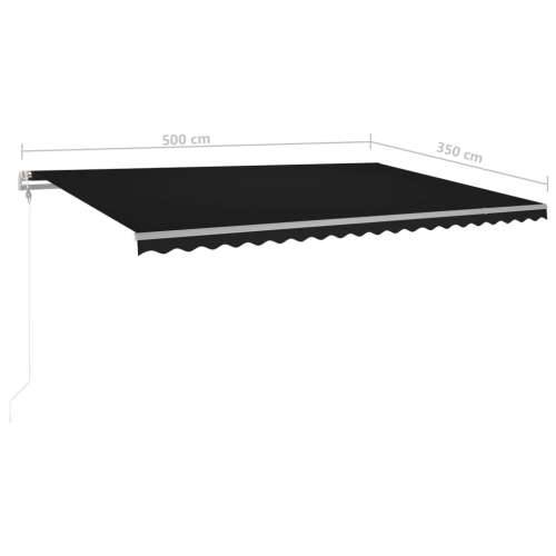 Tenda na ručno uvlačenje sa stupovima 5 x 3,5 m antracit - Antracit 5 x 3.5 m 1 Cijena
