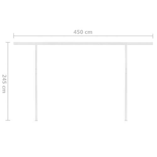 Tenda na ručno uvlačenje sa stupovima 5 x 3,5 m antracit - Antracit 5 x 3.5 m 1 Cijena