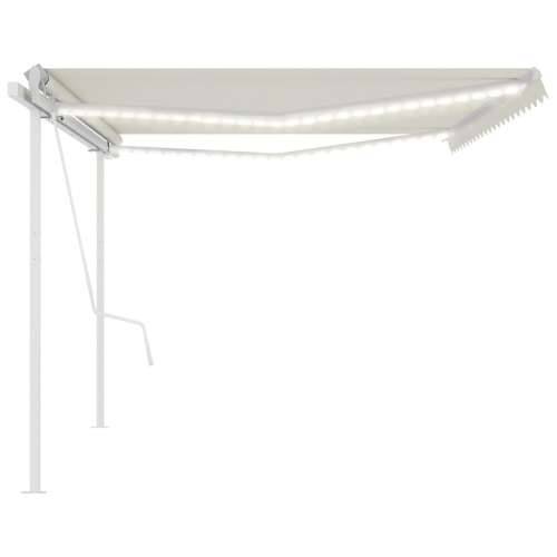Automatska tenda sa senzorom za vjetar LED 5 x 3,5 m krem - Krema 5 x 3.5 m 1 Cijena