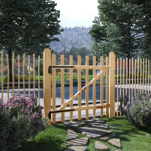 Jednostruka vrata za ogradu od drva lješnjaka 100 x 100 cm