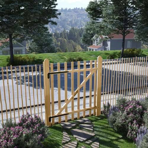 Jednostruka vrata za ogradu od drva lješnjaka 100 x 120 cm