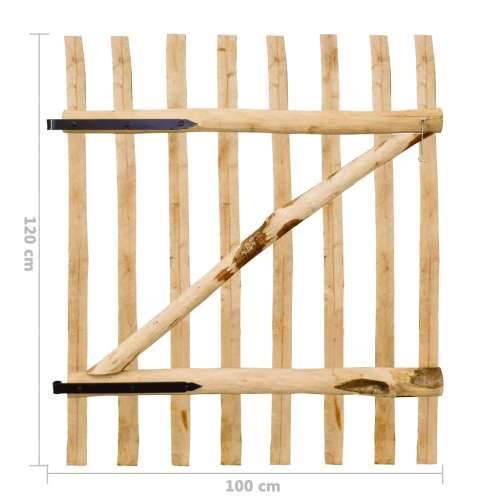 Jednostruka vrata za ogradu od drva lješnjaka 100 x 120 cm Cijena