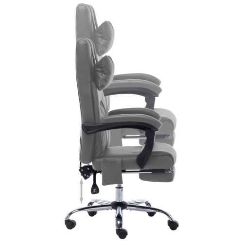 Masažna uredska stolica od umjetne kože antracit Cijena