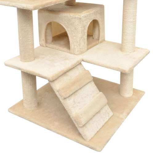 Penjalica Grebalica za Mačke sa Stupovima od Sisala 125 cm Bež Cijena
