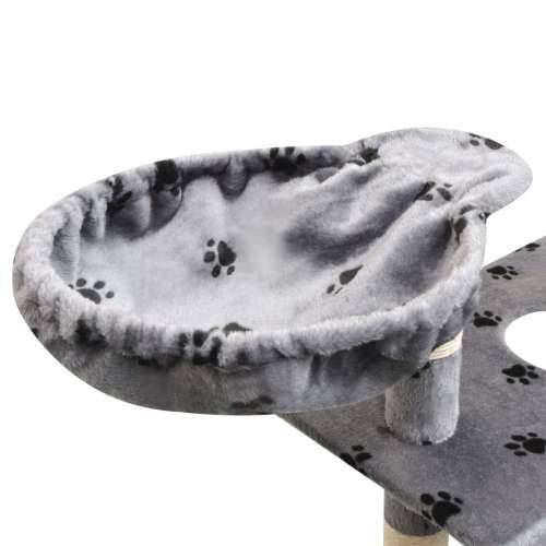 Penjalica Grebalica za Mačke sa Stupovima od Sisala 150 cm Siva s Otiskom Šapa Cijena