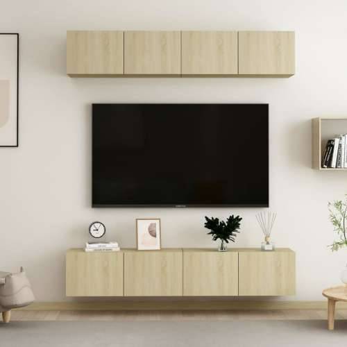 TV ormarići 4 kom boja hrasta sonome 80 x 30 x 30 cm od iverice