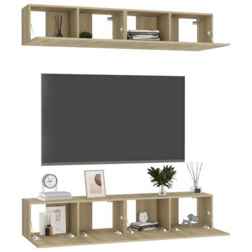 TV ormarići 4 kom boja hrasta sonome 80 x 30 x 30 cm od iverice Cijena