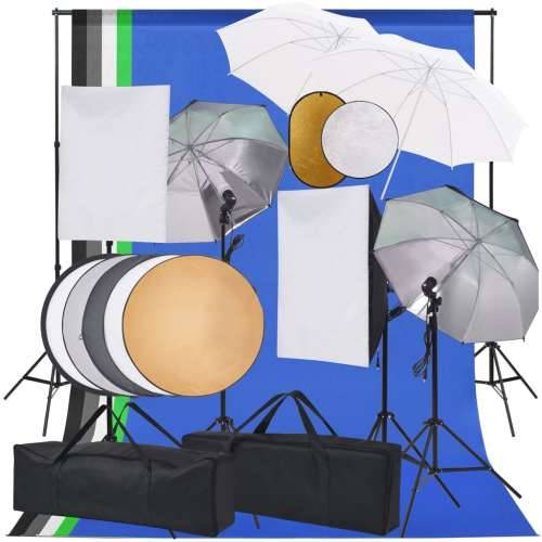 Fotografska oprema: svjetla, kišobrani, pozadina i reflektor Cijena