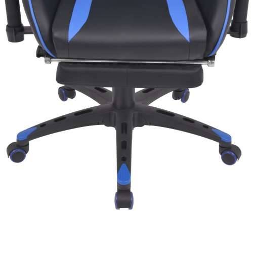 Podesiva igraća uredska stolica s osloncem za noge plava Cijena