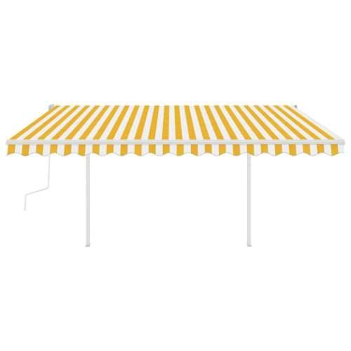 Tenda na ručno uvlačenje s LED svjetlima 4 x 3 m žuto-bijela - Žuta i bijela 4 x 3 m 1 Cijena