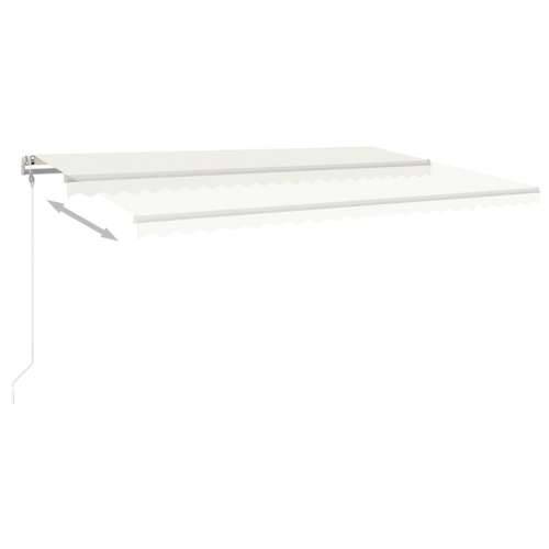 Tenda na ručno uvlačenje s LED svjetlima 5x3 m krem - Krema 5 x 3 m 1 Cijena
