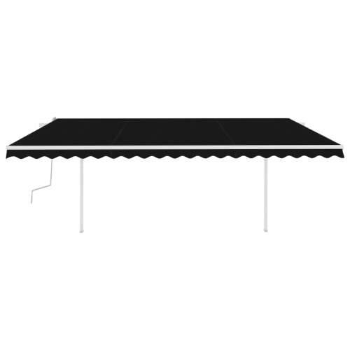 Tenda na ručno uvlačenje s LED svjetlima 5x3 m antracit - Antracit 5 x 3 m 1 Cijena