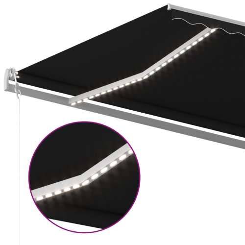 Tenda na ručno uvlačenje s LED svjetlima 5x3 m antracit - Antracit 5 x 3 m 1 Cijena