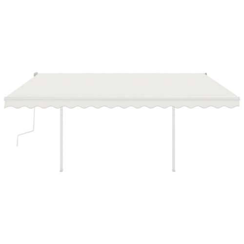 Tenda na ručno uvlačenje s LED svjetlima 4 x 3,5 m krem - Krema 4 x 3.5 m 1 Cijena