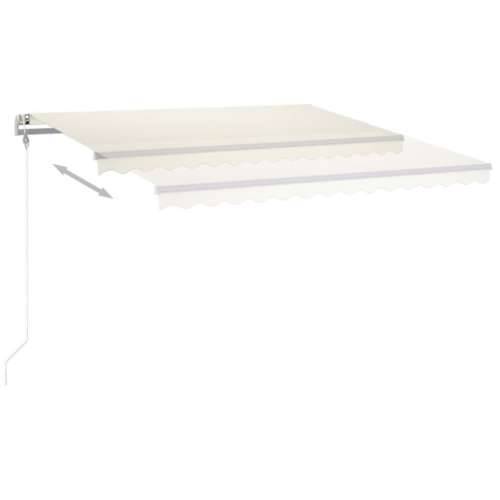 Tenda na ručno uvlačenje s LED svjetlima 4 x 3,5 m krem - Krema 4 x 3.5 m 1 Cijena