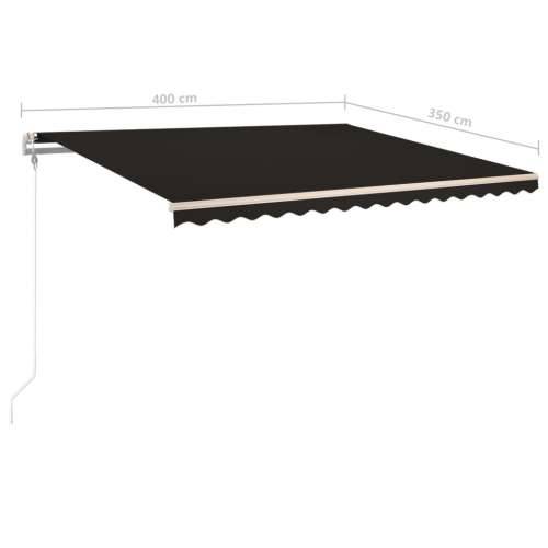 Tenda na ručno uvlačenje s LED svjetlima 4 x 3,5 m antracit - Antracit 4 x 3.5 m 1 Cijena