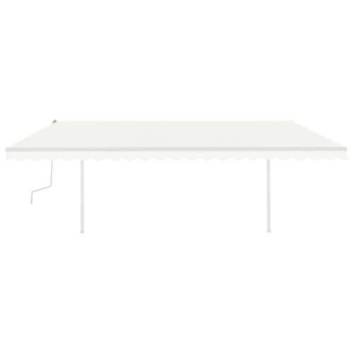 Tenda na ručno uvlačenje s LED svjetlima 5x3,5 m krem - Krema 5 x 3.5 m 1 Cijena