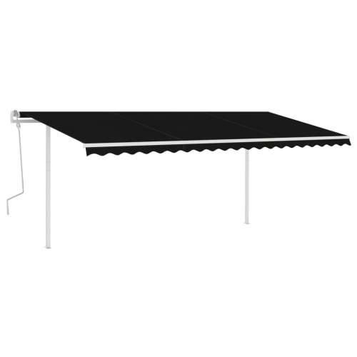Tenda na ručno uvlačenje s LED svjetlima 5x3,5 m antracit - Antracit 5 x 3.5 m 1 Cijena