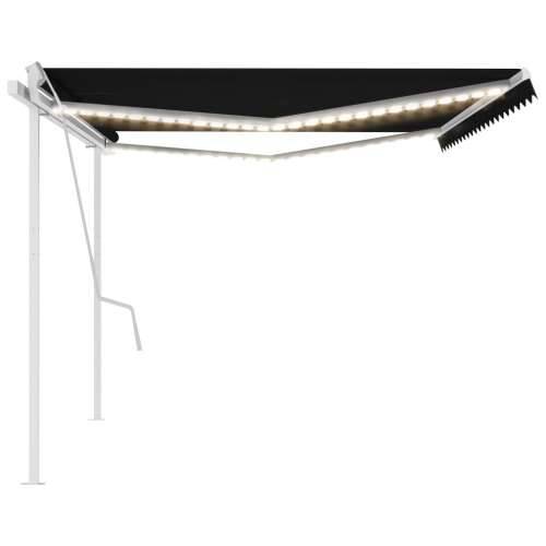 Tenda na ručno uvlačenje s LED svjetlima 5x3,5 m antracit - Antracit 5 x 3.5 m 1 Cijena