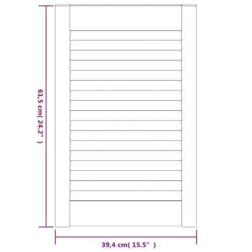 Vrata za ormarić rešetkasta 2 kom bijela 61,5x39,4 cm borovina - Bijela 61.5 x 39.4 cm 2 Cijena