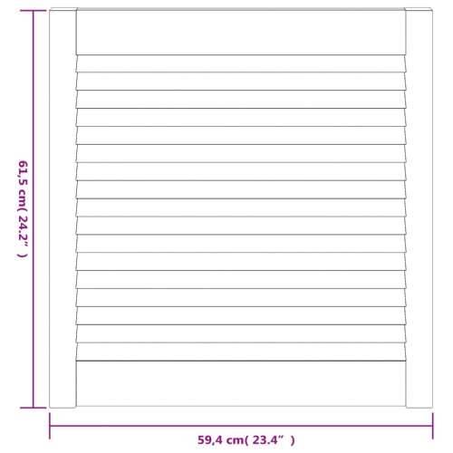 Vrata za ormarić rešetkasta 2 kom bijela 61,5x59,4 cm borovina - Bijela 61.5 x 59.4 cm 2 Cijena