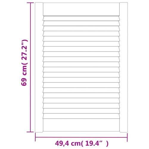 Vrata za ormarić rešetkasta 4 kom bijela 69 x 49,4 cm borovina Cijena