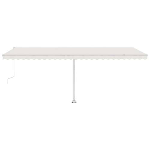 Automatska tenda sa senzorom za vjetar LED 600x350 cm krem - Krema 600 x 350 cm 1 Cijena
