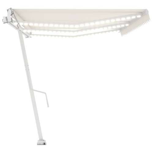 Automatska tenda sa senzorom za vjetar LED 600x350 cm krem - Krema 600 x 350 cm 1 Cijena