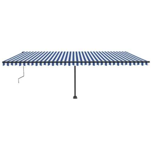 Automatska tenda sa senzorom LED 600 x 300 cm plavo-bijela - Plava i bijela 600 x 300 cm 1 Cijena