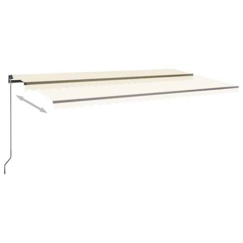 Automatska tenda sa senzorom za vjetar LED 600 x 300 cm krem - Krema 600 x 300 cm 1 Cijena