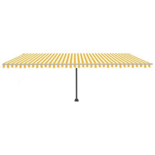 Automatska tenda sa senzorom LED 600 x 300 cm žuto-bijela - Žuta i bijela 600 x 300 cm 1 Cijena