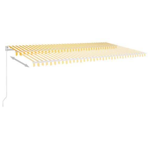 Automatska tenda sa senzorom LED 600 x 300 cm žuto-bijela - Žuta i bijela 600 x 300 cm 1 Cijena