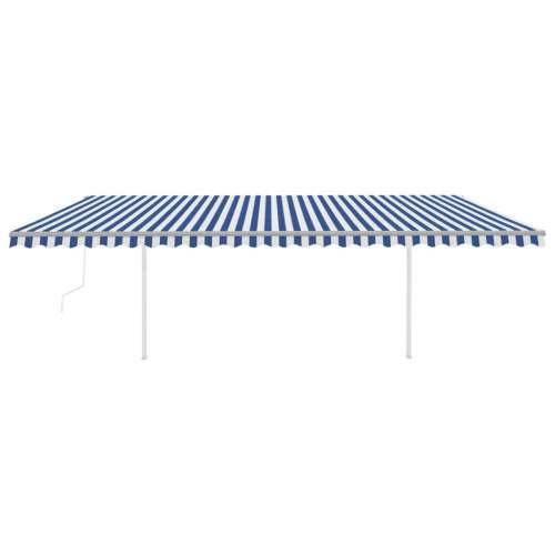Automatska tenda sa senzorom LED 6 x 3,5 m plavo-bijela - Plava i bijela 6 x 3.5 m 1 Cijena