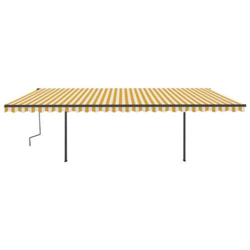 Automatska tenda sa senzorom za vjetar LED 6 x 3 m žuto-bijela - Žuta i bijela 6 x 3 m 1 Cijena
