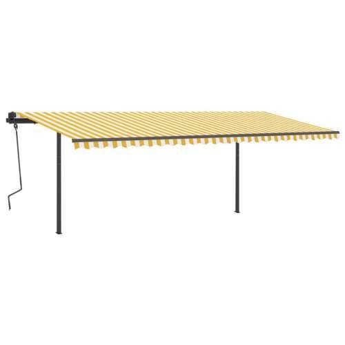 Automatska tenda sa senzorom za vjetar LED 6 x 3 m žuto-bijela - Žuta i bijela 6 x 3 m 1 Cijena