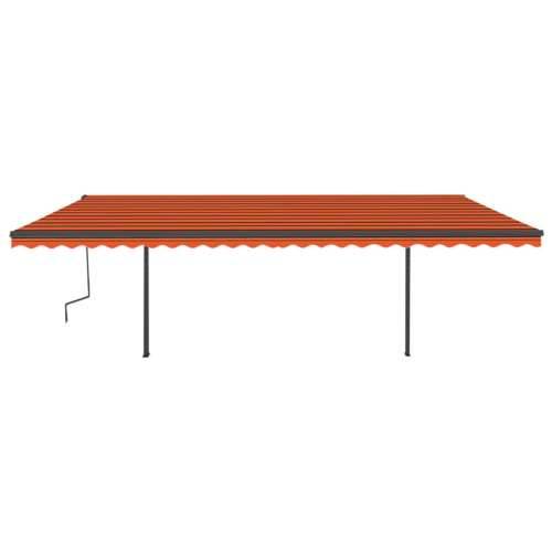 Automatska tenda sa senzorom LED 6 x 3 m narančasto-smeđa - Šareni 6 x 3 m 1 Cijena