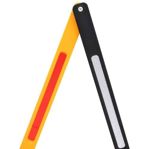 Sklopiva prometna barijera žuto-crna 250 x 38 x 96 cm - 250 x 38 x 96 cm 1 Cijena