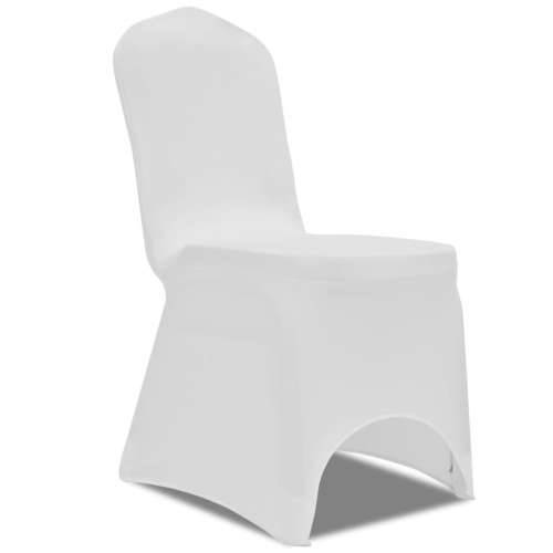 Rastezljiva navlaka za stolice 4 kom Bijela boja Cijena