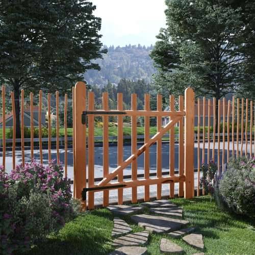 Jednostruka vrata za ogradu od drva lješnjaka 100 x 100 cm