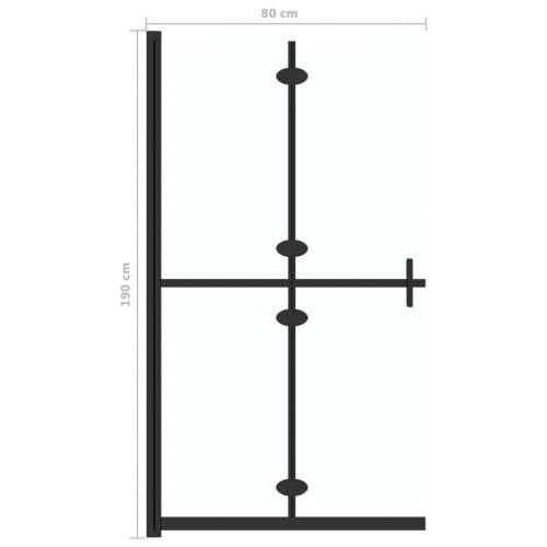 Sklopiva pregrada za tuširanje prozirna ESG staklo 80 x 190 cm - 80 x 190 cm *Transparent*an Cijena