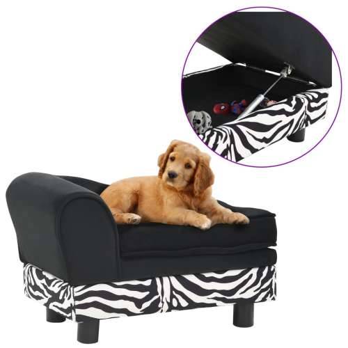 Sofa za pse crna 57 x 34 x 36 cm plišana Cijena